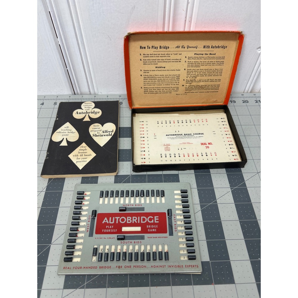 Vintage Autobridge Play-Yourself Bridge Game Beginners Set PGB 1959 USA